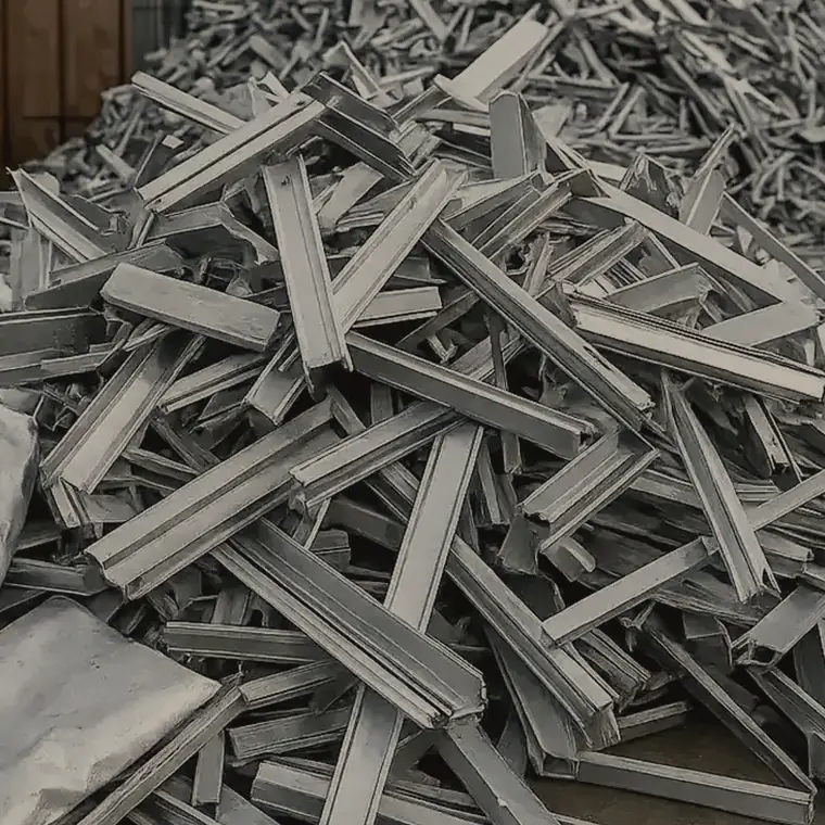 Scrap aluminium extrusions and rolled sections